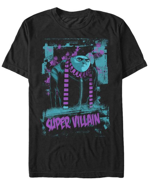 Minions Illumination Despicable Me Gru Neon Super Villain Short Sleeve T-Shirt