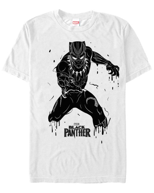 Marvel Black Panther Paint Dripping Short Sleeve T-Shirt