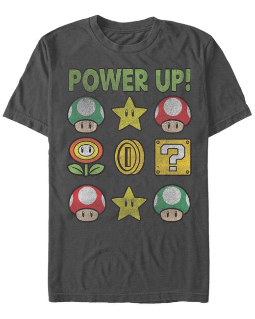 Nintendo Super Mario Power Up Short Sleeve T-Shirt
