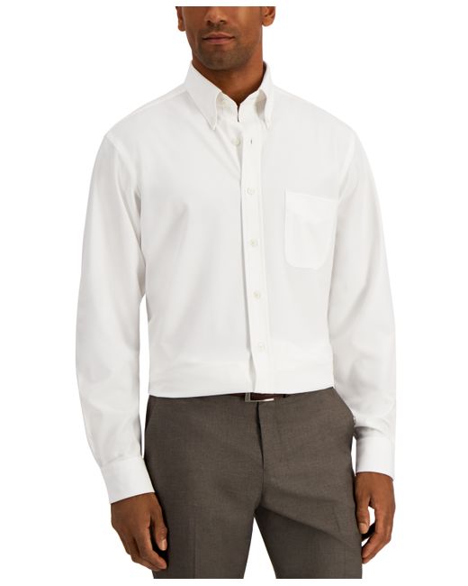 Club Room Classic/Regular-Fit Non-Iron Performance Stretch Solid Dress Shirt Created for Macys