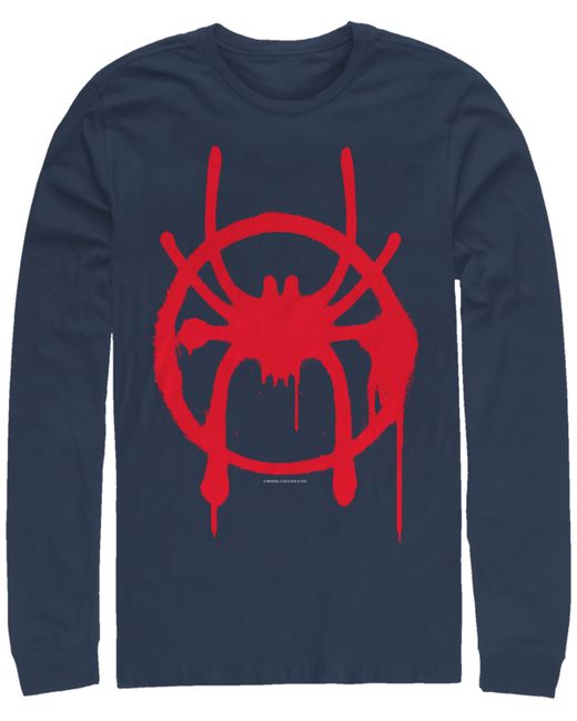 Marvel Spider-Man Into the Spider-Verse Miles Morales Chest Logo Long Sleeve T-shirt