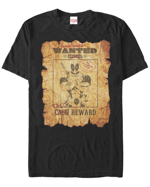 Fifth Sun Deadpool Wanted Short Sleeve Crew T-shirt