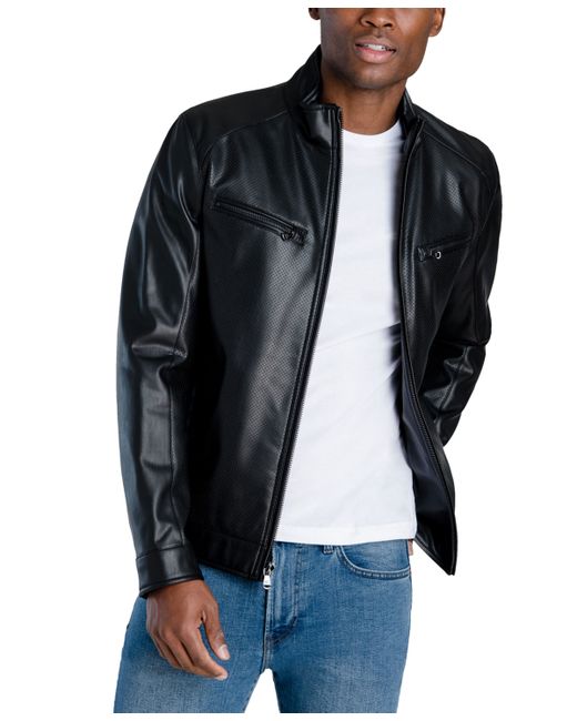 Michael Kors Perforated Faux Leather Hipster Jacket Created for Macys