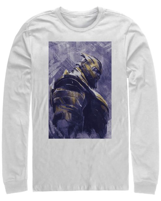 Marvel Avengers Endgame Thanos Painted Portrait Poster Long Sleeve T-shirt
