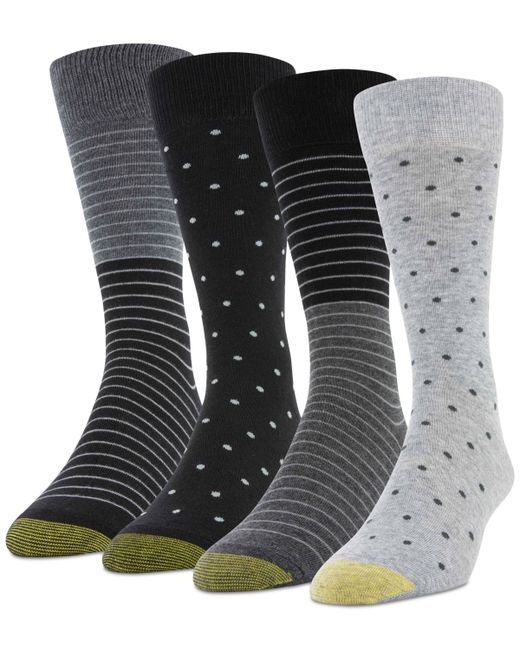 Goldtoe 4-Pack Dot Stripe Socks