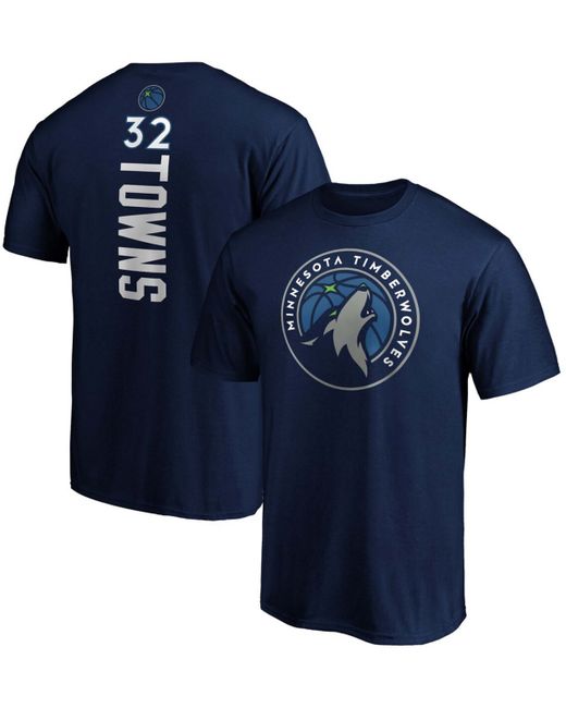 Fanatics Karl-Anthony Towns Minnesota Timberwolves Team Playmaker Name and Number T-shirt