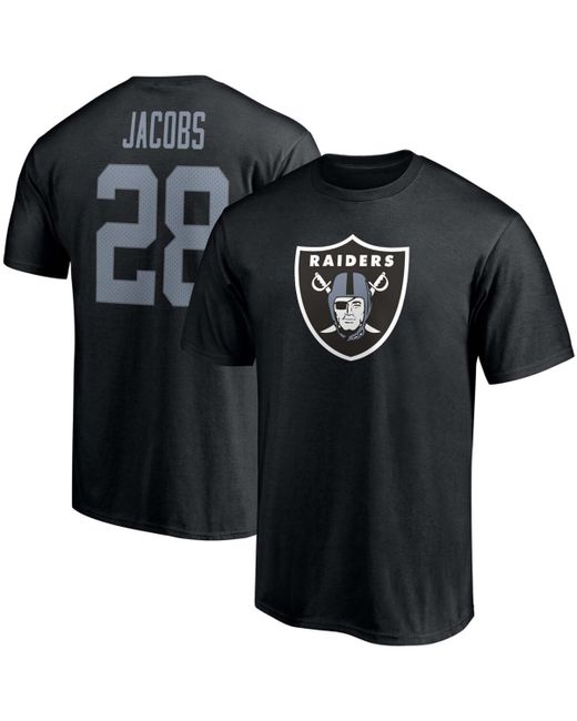 Fanatics Josh Jacobs Las Vegas Raiders Player Icon Name and Number T-shirt