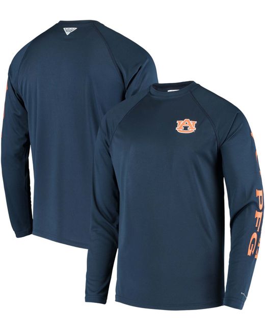 Columbia Pfg Auburn Tigers Terminal Tackle Omni-Shade Long Sleeve T-shirt