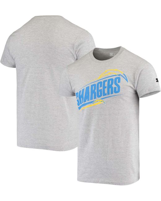 G-iii Sports By Carl Banks Heathered Los Angeles Chargers Prime Time T-shirt