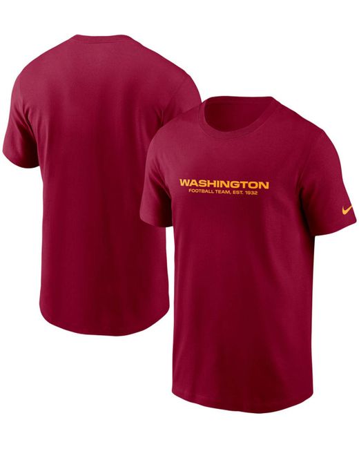 Nike Washington Football Team Primary Wordmark T-shirt
