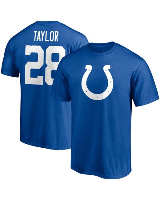 Fanatics Jonathan Taylor Indianapolis Colts Player Icon Name and Number T-shirt