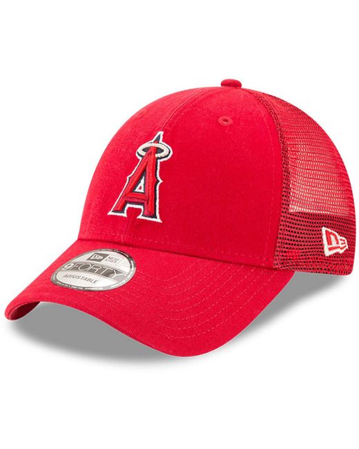 New Era Los Angeles Angels Trucker 9FORTY Adjustable Snapback Hat
