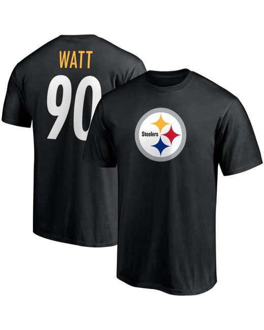 Fanatics T.j. Watt Pittsburgh Steelers Player Icon Name and Number T-shirt