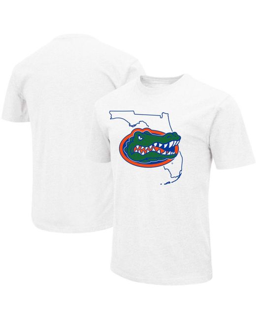 Colosseum Heathered Florida Gators State Outline T-shirt