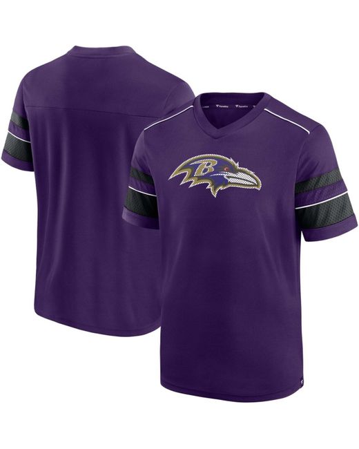 Fanatics Baltimore Ravens Textured Hashmark V-Neck T-shirt