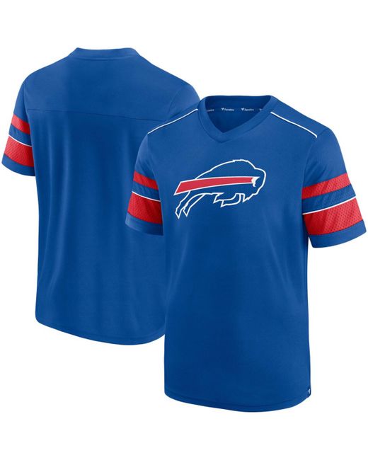 Fanatics Buffalo Bills Textured Hashmark V-Neck T-shirt