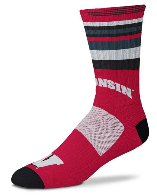 For Bare Feet and Wisconsin Badgers Rave Crew Socks