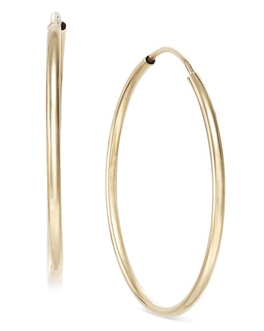 Macy's Polished Endless Hoop Earrings in 10k Gold