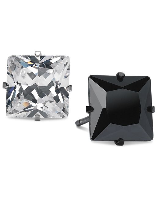 Sutton By Rhona Sutton Two-Tone 2-Pc. Set Square Cubic Zirconia Stud Earrings