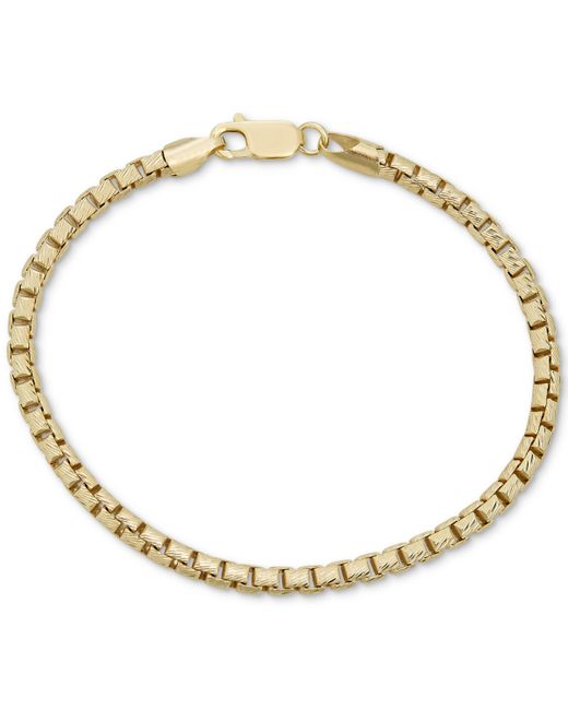 Macy's Box Link Chain Bracelet in 18k Gold-Plated Sterling