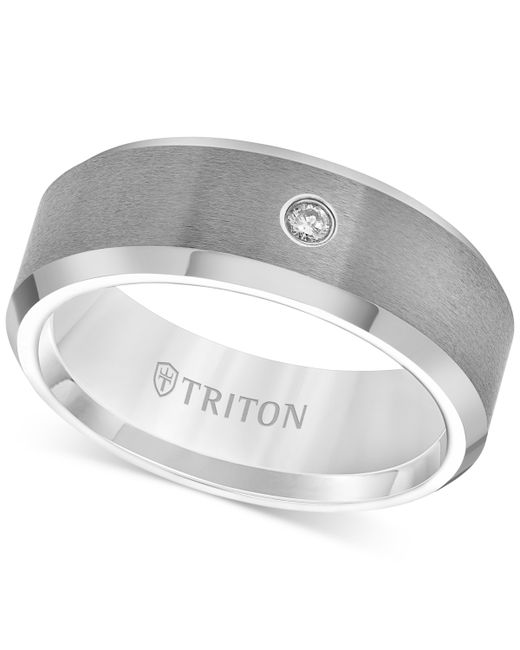 Triton Carbide Ring Single Diamond Accent Wedding Band