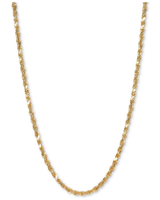 Italian Gold Rope Chain Necklace in 14k Gold