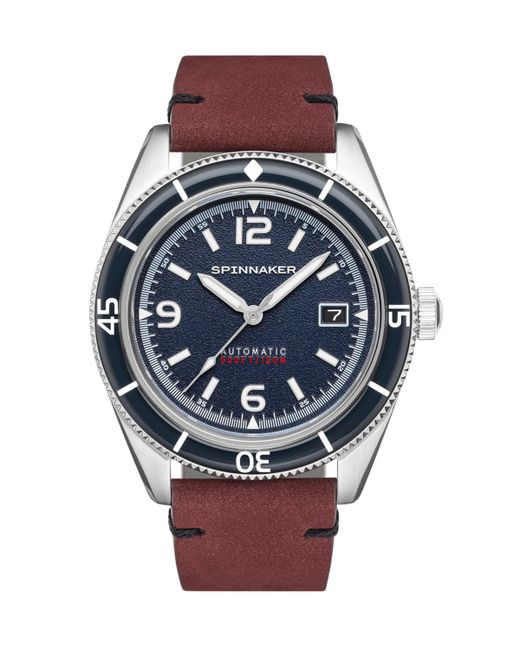 Spinnaker Fleuss Automatic Red Genuine Leather Strap Watch