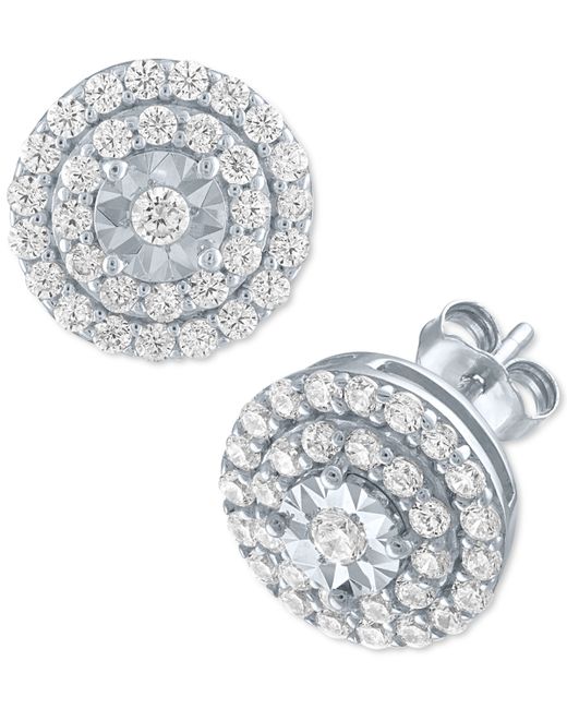 Forever Grown Diamonds Lab-Created Diamond Cluster Stud Earrings 3/4 ct. t.w. in