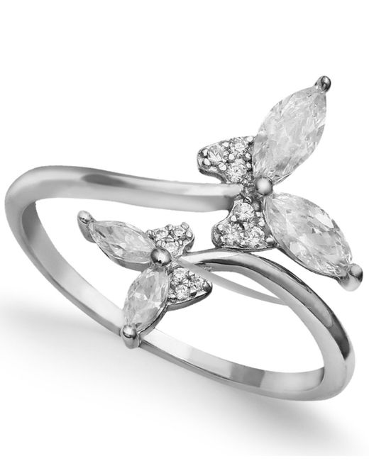 Giani Bernini Cubic Zirconia Butterfly Bypass Ring in Sterling Silver Created for Macys