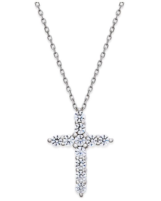 Macy's Diamond Cross Pendant Necklace 1/2 ct. t.w. in 14k