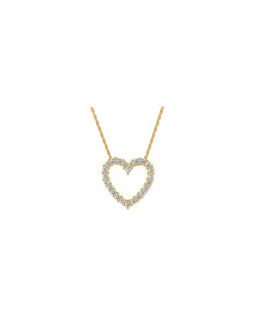 Macy's Cubic Zirconia Heart Pendant Necklace in Sterling Silver