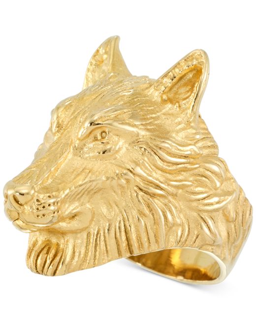 Legacy For Men By Simone I. Legacy for by Simone I. Smith Wolf Ring in Yellow Ion-Plated Stainless Steel