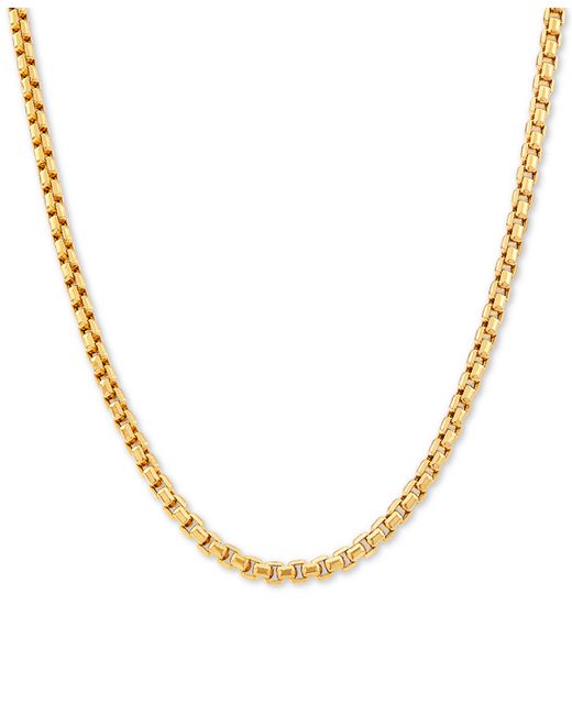 Italian Gold Box Link 22 Chain Necklace in 14k Gold