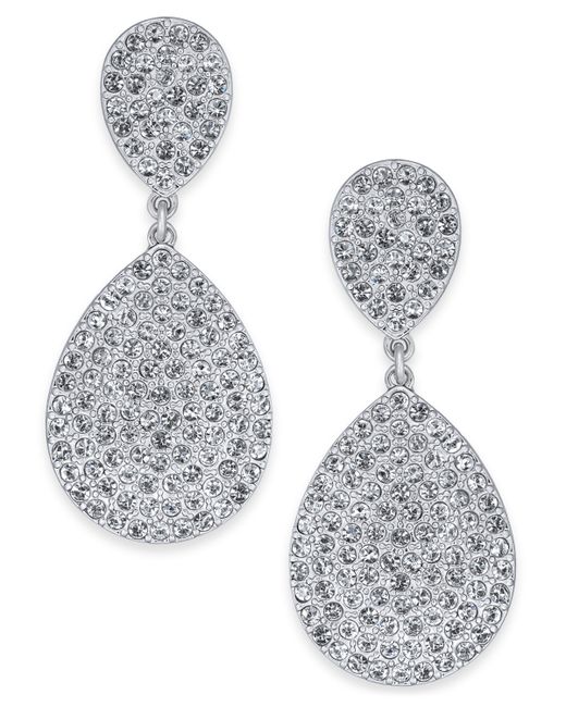 INC International Concepts Pave Double Drop Earrings Created for Macys