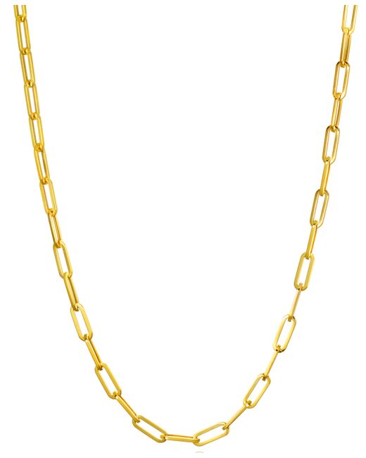 Italian Gold Paperclip Link 18 Chain Necklace in 14k Gold