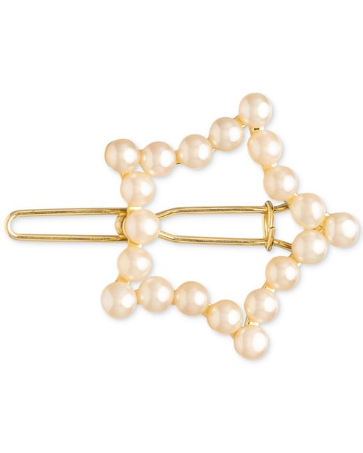 Macy's Cultured Freshwater Pearl 4mm Star Hair Barrette Clip in 18k Gold-Plated Brass