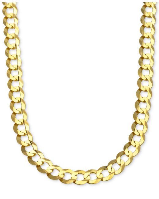 Italian Gold 30 Curb Link Chain Necklace in Solid 10k