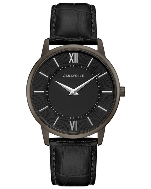 Caravelle NY Leather Strap Watch 39mm Shoes