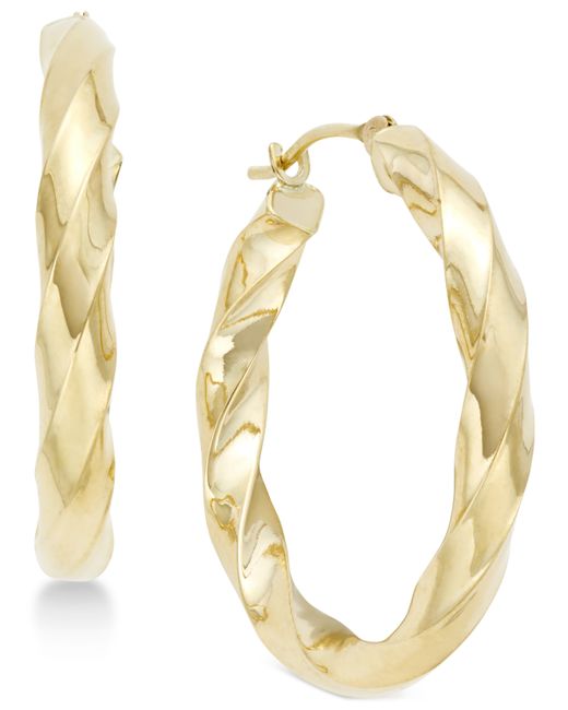 Macy's Square Twist Hoop Earrings in 10k Gold