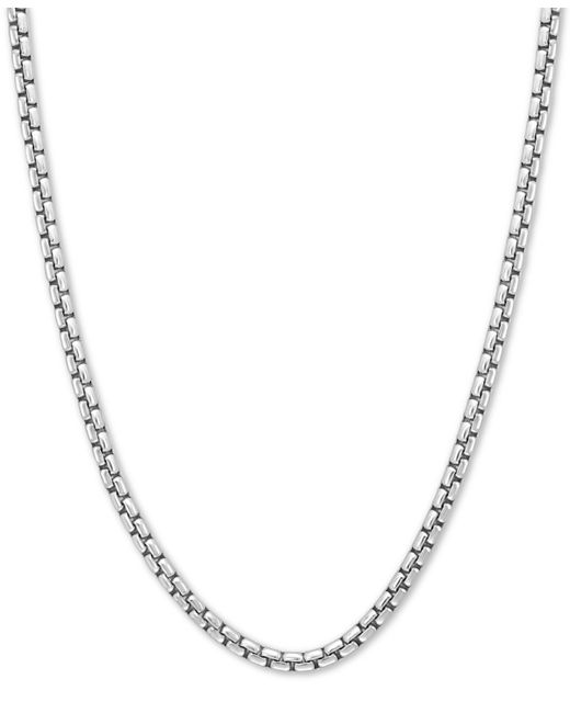 Effy Collection Effy Rounded Box Link 24 Chain Necklace in Sterling