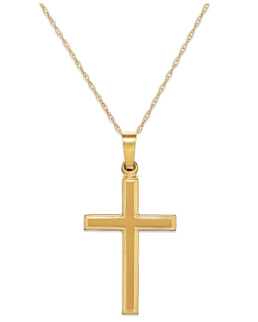 Macy's Cross Pendant Necklace 18 in 14k Gold
