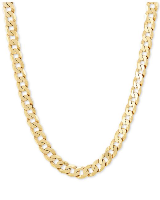 Macy's Curb Link 22 Chain Necklace in 18k Gold-Plated Sterling