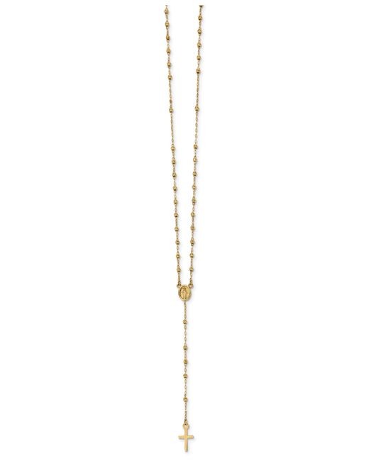 Macy's Cross Rosary Lariat Necklace in 14k Gold 17 3 extender