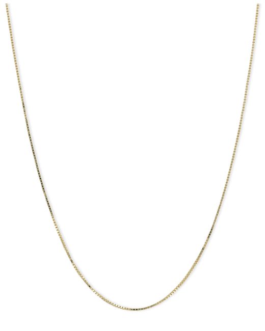 Macy's 14k Gold Necklace 18 Plain Box Chain 1/2mm