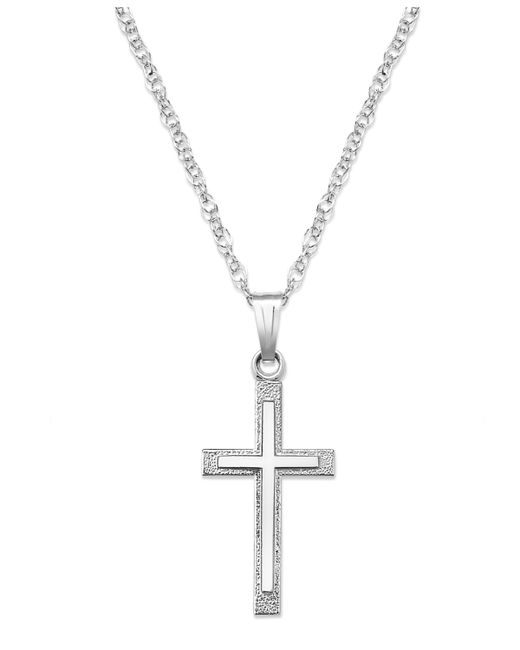 Macy's Sterling Necklace Cross Pendant