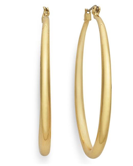 INC International Concepts Large 2 Tone Hoop Earrings