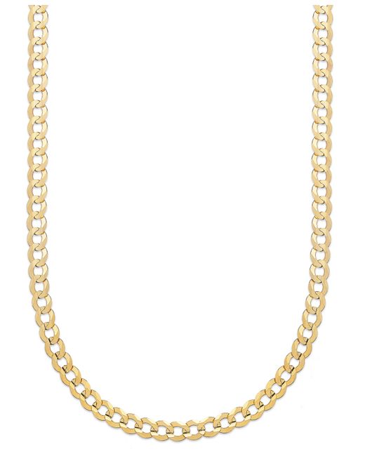 Italian Gold Curb Chain 22 Necklace 5-3/4mm in Solid 14k Gold