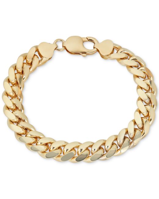 Macy's Wide Cuban Link Bracelet in 18k Gold-Plated Sterling