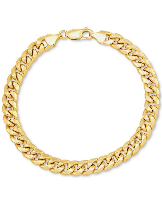 Italian Gold Miami Cuban Link Bracelet in 10k or White Gold
