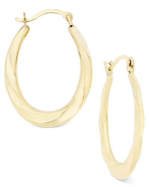 Macy's Oval Swirl Hoop Earrings in 10k Gold